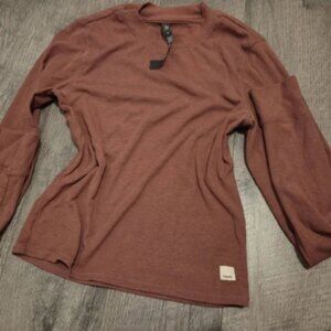 Vuori Rust Ribbed Long Sleeve Top